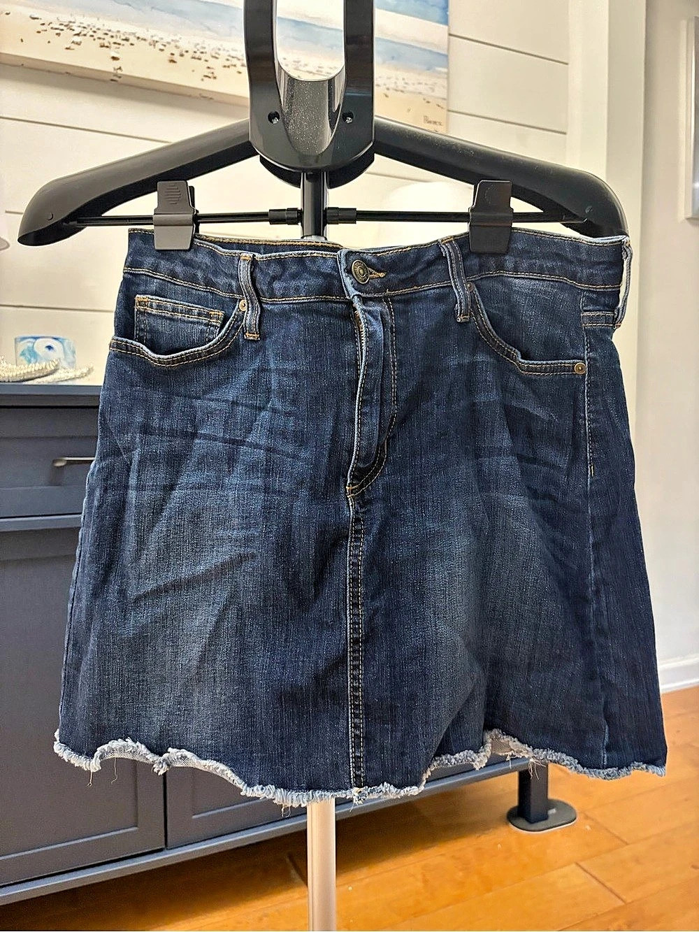 J Brand Jean Skirt in Blue